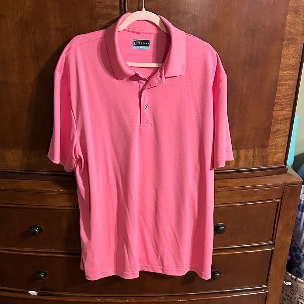 PGA Tour Vibrant Pink Polo Shirt